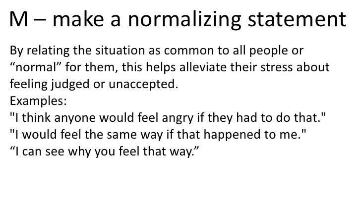 Examples of validating statements